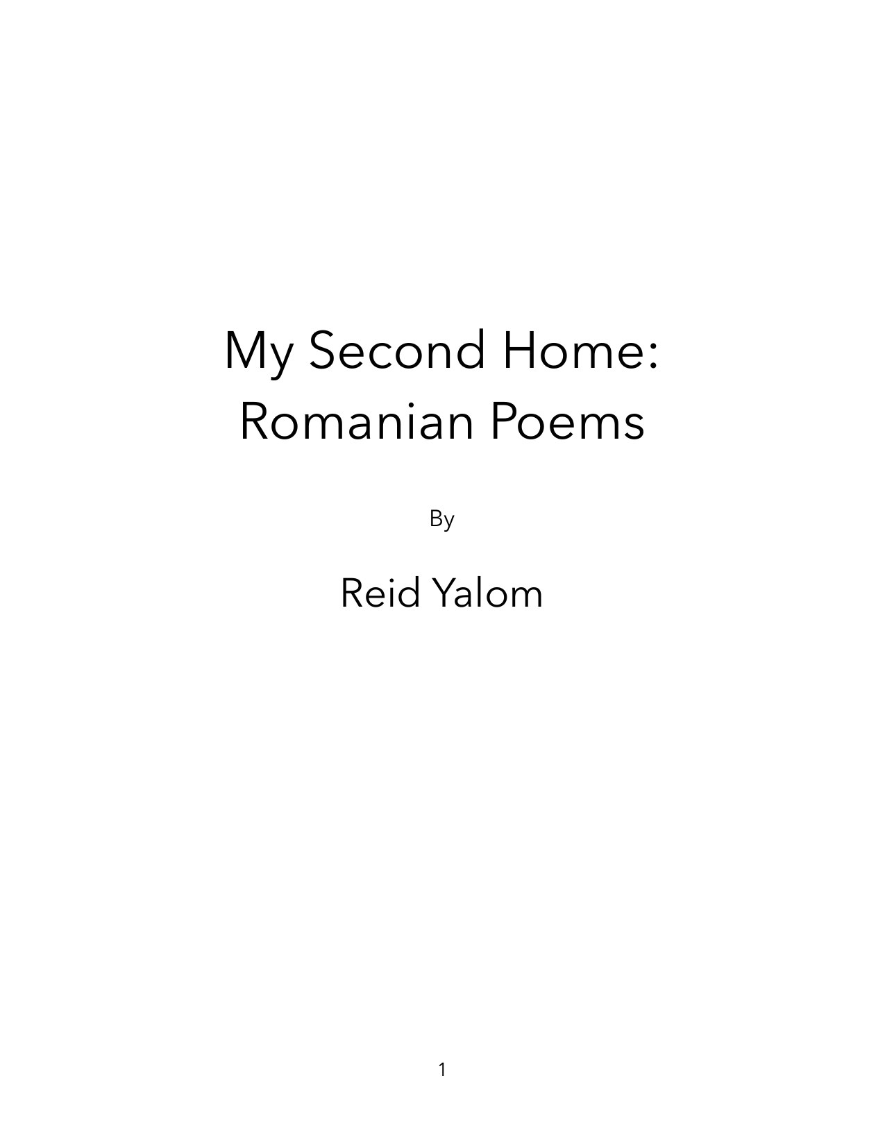 Romania, My Second Home — page 1