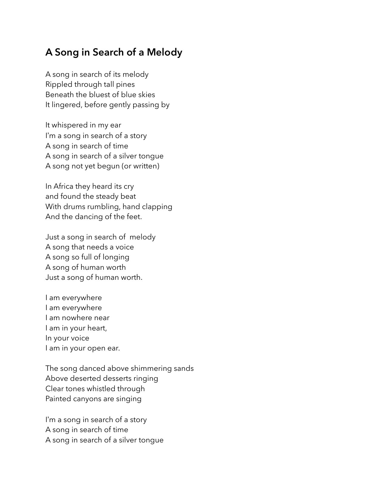 Songs in Search of a Melody — page 3