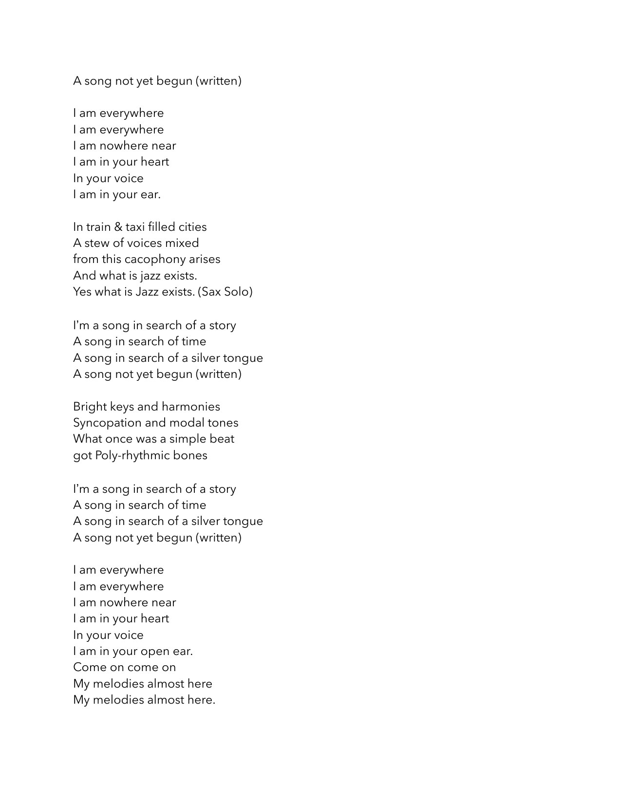 Songs in Search of a Melody — page 4