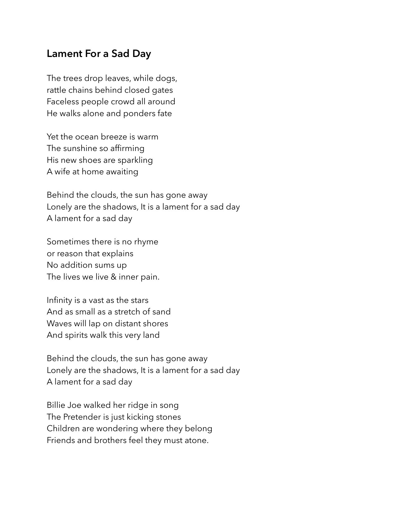Songs in Search of a Melody — page 29