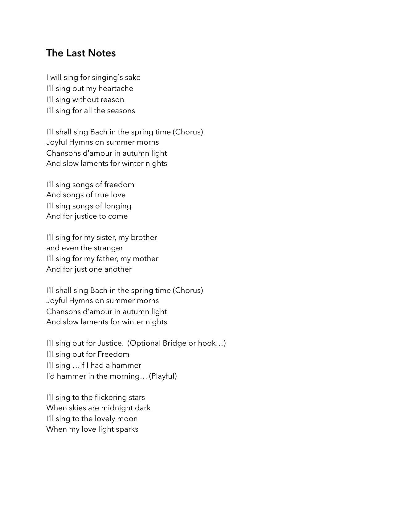 Songs in Search of a Melody — page 41